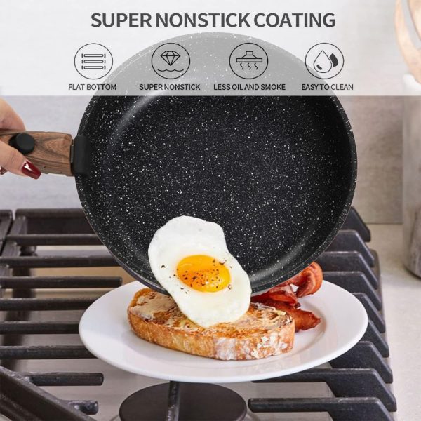 Kitchen Academy Detachable Handle Induction Cookware Sets - 10 Piece - Image 2