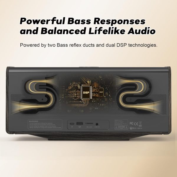 DOSS SoundBox Ultra Bluetooth Speaker with 2.1 Sound Channel Audio, 80W - Image 3