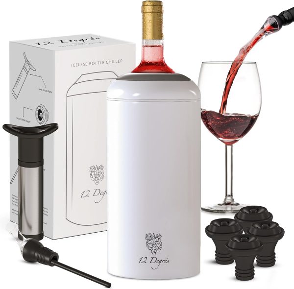 Wine Chiller Set - Perfect Wine Gifts for Women & Men - Stainless Steel - Image 7