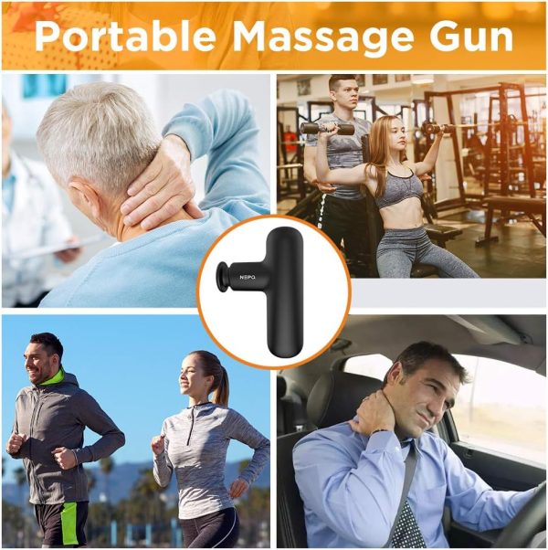 Mini Massage Gun, Powerful Fascial Gun Portable Deep Tissue Percussion - Image 8