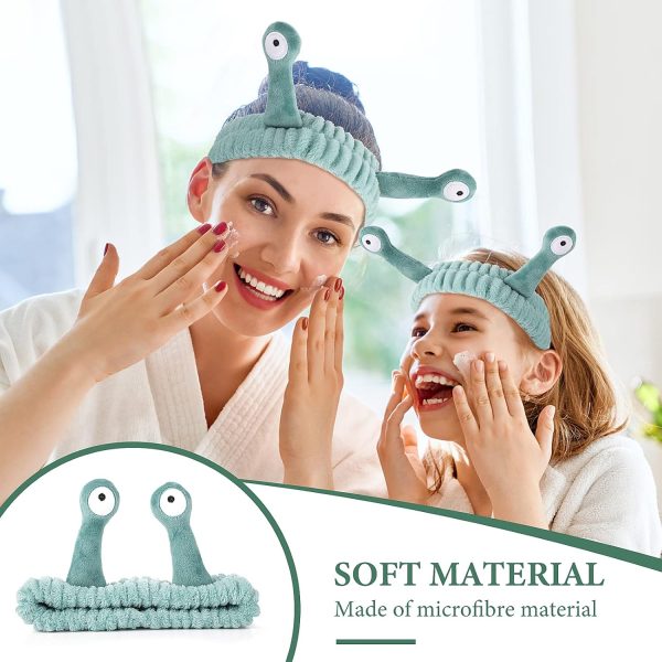 Molain Face Wash Headband, Palm and Snail Spa Hair Bands Makeup Headbands - Image 5
