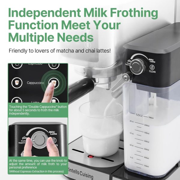 Espresso Machine 20 Bar, Touchscreen Espresso Maker with Automatic Milk - Image 5