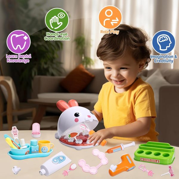 Dentist Kit Pretend Play Set, 31PCS Teeth Dental Tools Medical Accessories, - Image 6