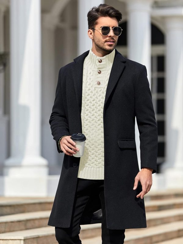 Bbalizko Mens Stand Collar Pullover Sweater Cable Knitted Chunky Winter - Image 4