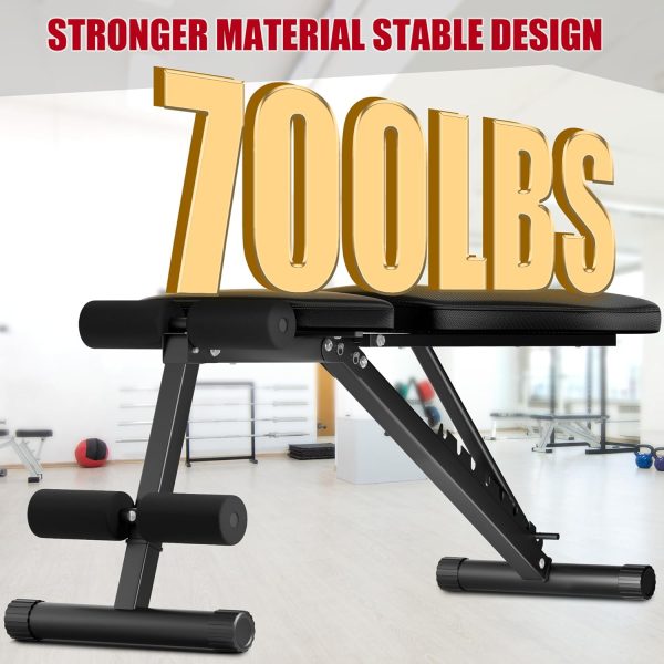 Adjustable Weight Bench Press for Home Gym Workout Bench with 700 LB - Image 2