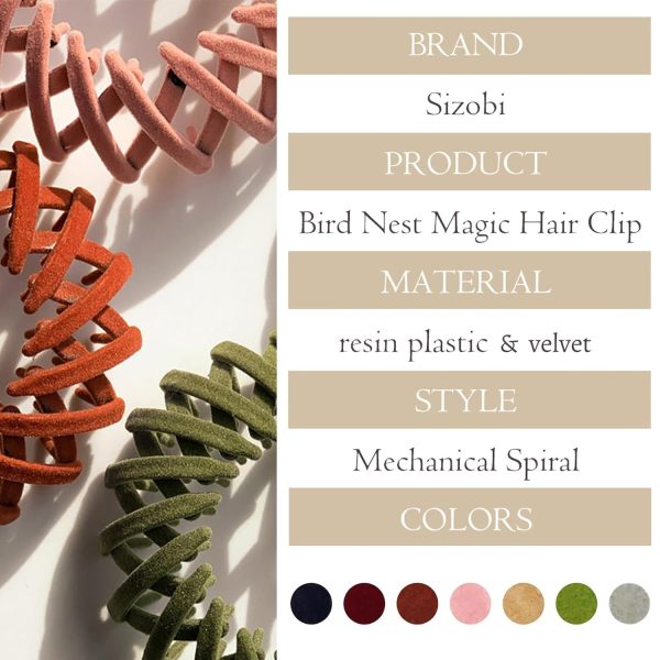 Sizobi Birds Nest Magic Hair Clip,Hair Ties Hair Clips For Women,Hair - Image 5