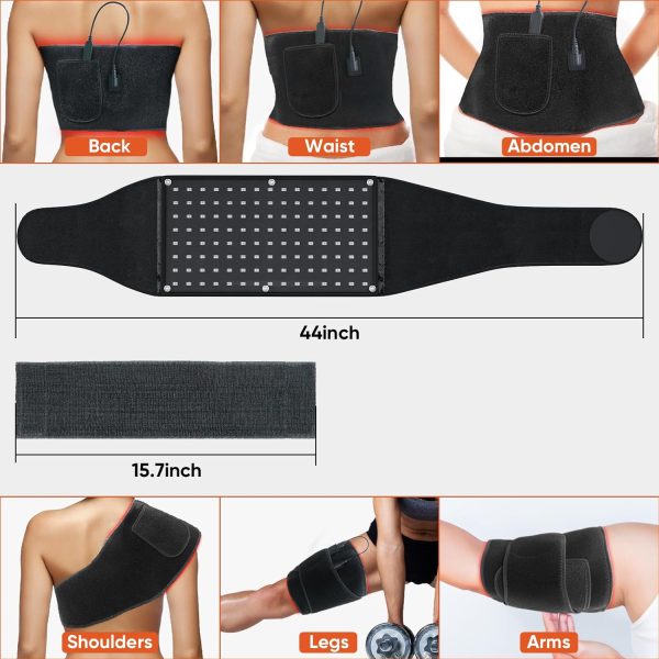 Red Infrared Light Belt for Body: Heating Vibration Massage Wrap Pad for - Image 6