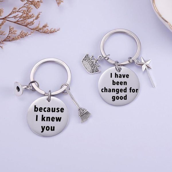 Ralukiia Wicked Inspired BFF Keychain Set for 2, Elphaba and Glinda Best - Image 2
