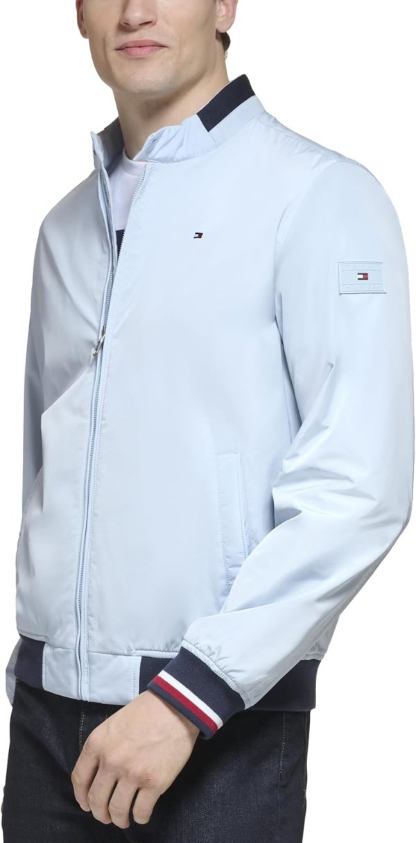 Tommy Hilfiger Mens Lightweight Varsity Rib Knit Bomber Jacket - Image 2