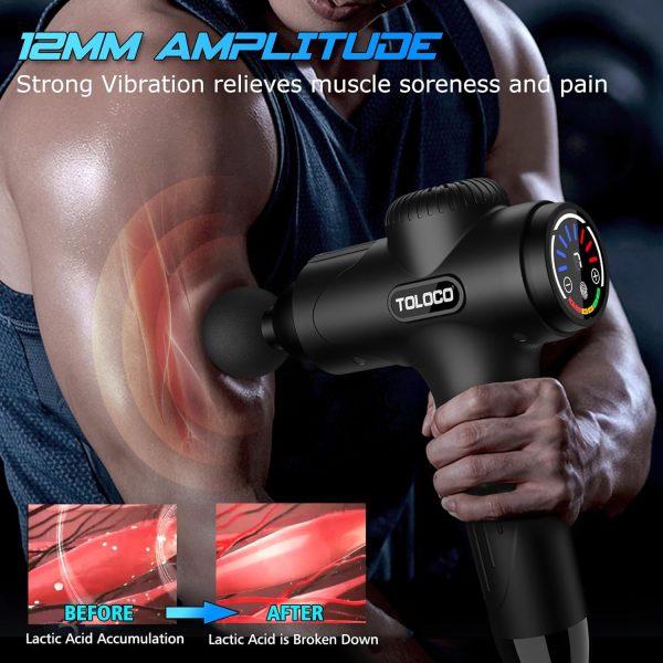 TOLOCO Massage Gun, Massage Gun Deep Tissue, Percussion Massage Gun with 10 - Image 4
