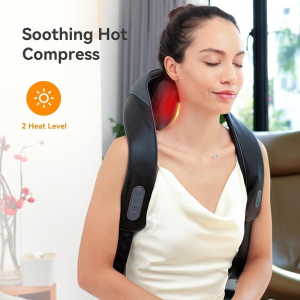 Snailax Cordless Neck Shoulder Massager with Soothing Heat, Upgarded 4D - Image 3