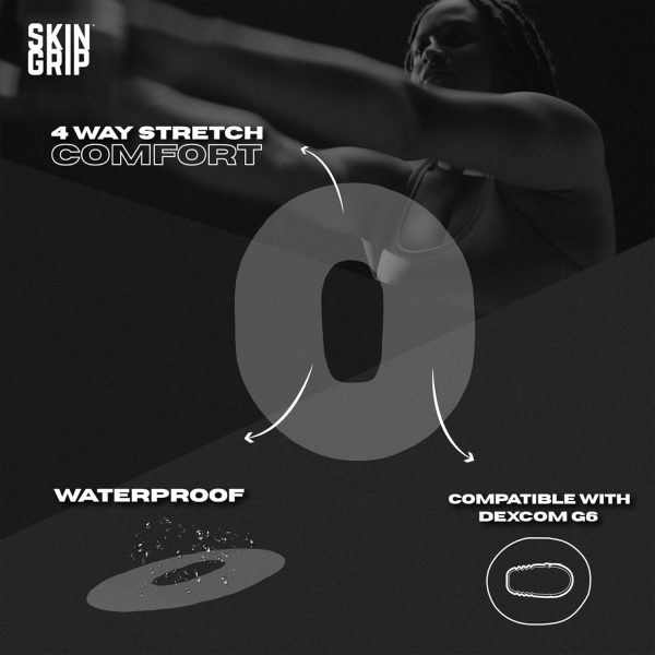 Skin Grip Adhesive Patches for Dexcom G6 CGM – Waterproof & Sweatproof - Image 2