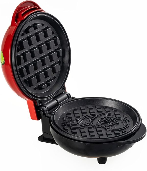 Uncanny Brands Dr. Seuss Grinch Mini Waffle Maker - Small Kitchen Appliance - Image 6