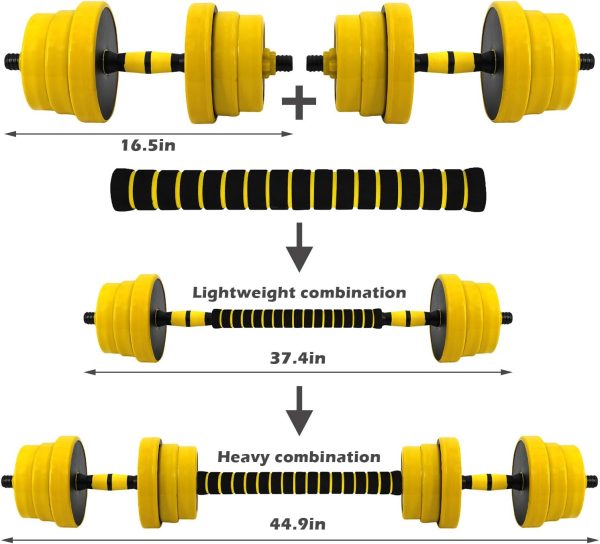 VIVITORY Dumbbell Sets Adjustable Weights, 44 to 66 Lbs, Free Weights - Image 6