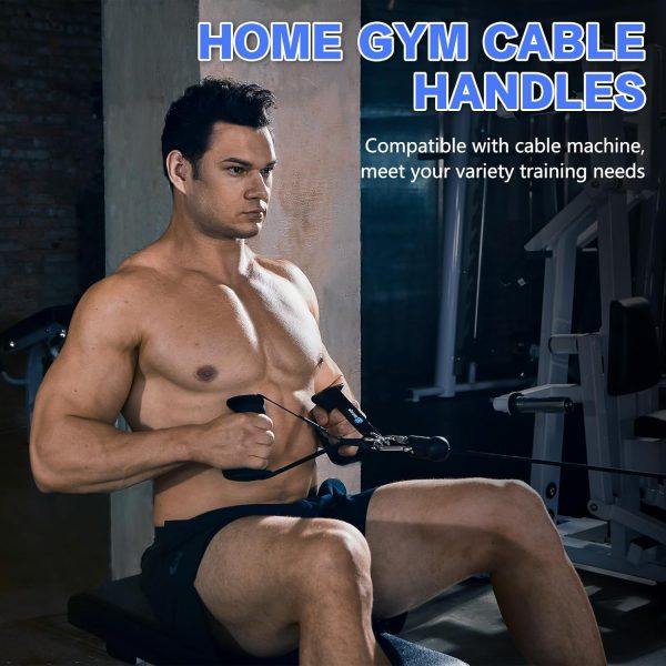 Ergonomic Exercise Handles for Cable Machine Attachments, Pilates, Strength - Image 6