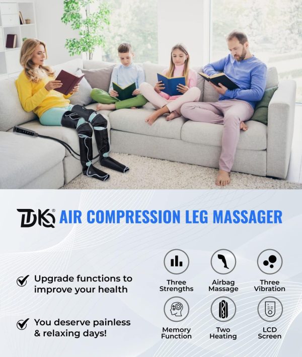 Leg Massager, Air Compression for Circulation Calf Feet Thigh Massage, - Image 2