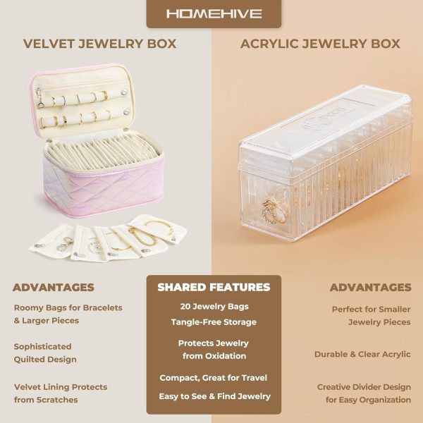 Acrylic Jewelry Box Organizer, Clear Jewelry Organizer and Storage with 20 - Image 9