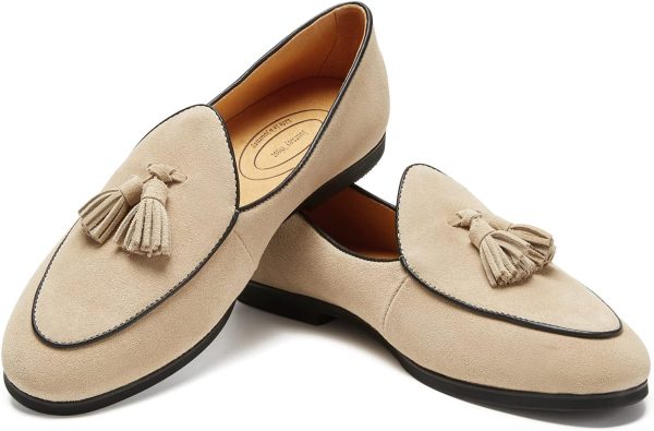 Journey West Men's Vintage Loafers for Men Belgian Loafers Slip-on Loafer - Image 6