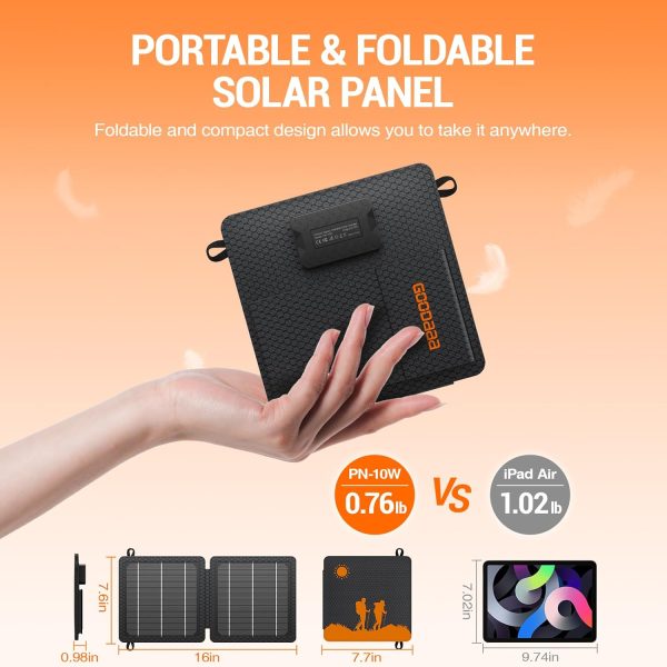 GOODaaa 10W Portable Solar Charger with Dual USB Outputs Super Handy - Image 2