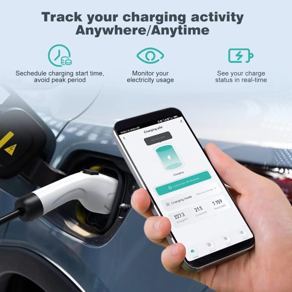 32A Electric Vehicle Charger, Level 2 EV Charger, Portable EVSE Charging - Image 4