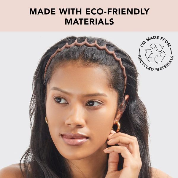 Kitsch Hairband - Zig Zag Headbands - Recycled Plastic Hair Band for Men & - Image 6