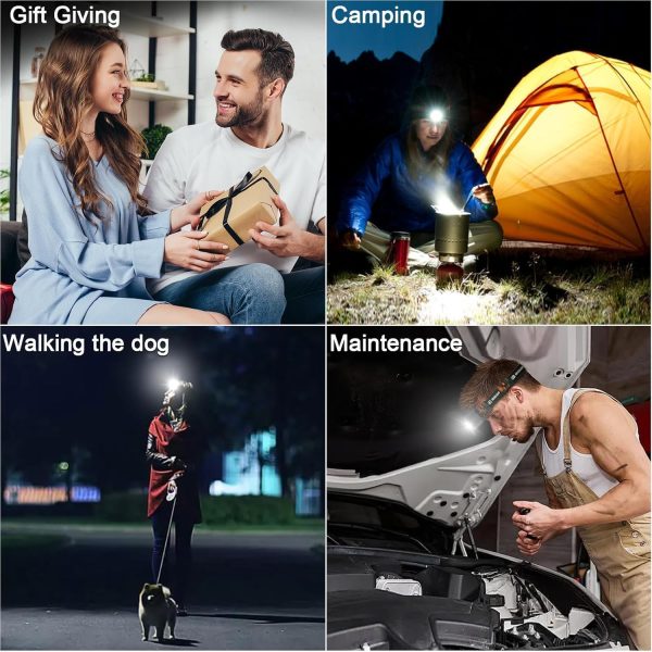 Rechargeable Headlamp Flashlight 3-Pack, 2000 Lumen Super Bright LED - Image 6