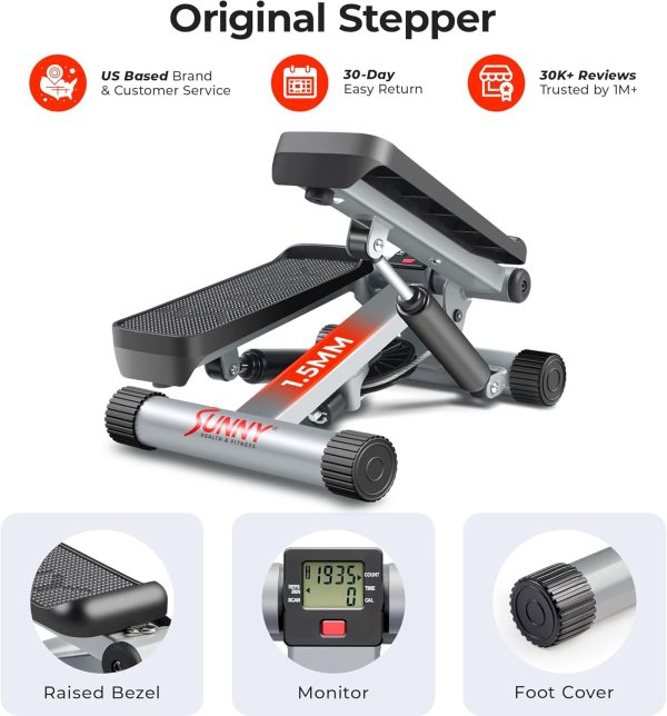 Sunny Health & Fitness Mini Steppers for Exercise at Home, Stair Step - Image 7