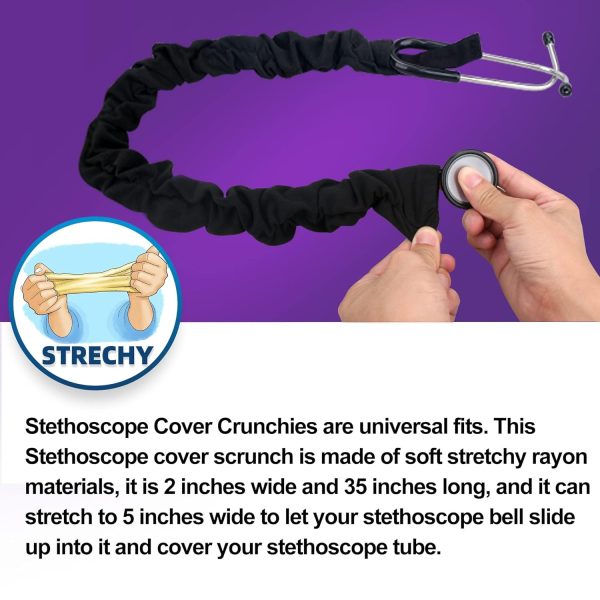 ABAMERICA Stretchy Stethoscope Cover Scrunchie, Stretchy Slim Looking - Image 3