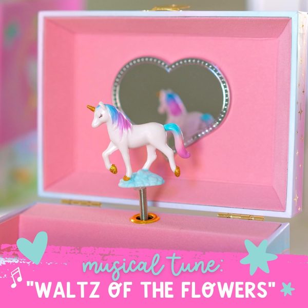Floral Unicorn Jewelry Box - Unicorn Toys for Girls Age 4-6 - Kids Jewelry - Image 3