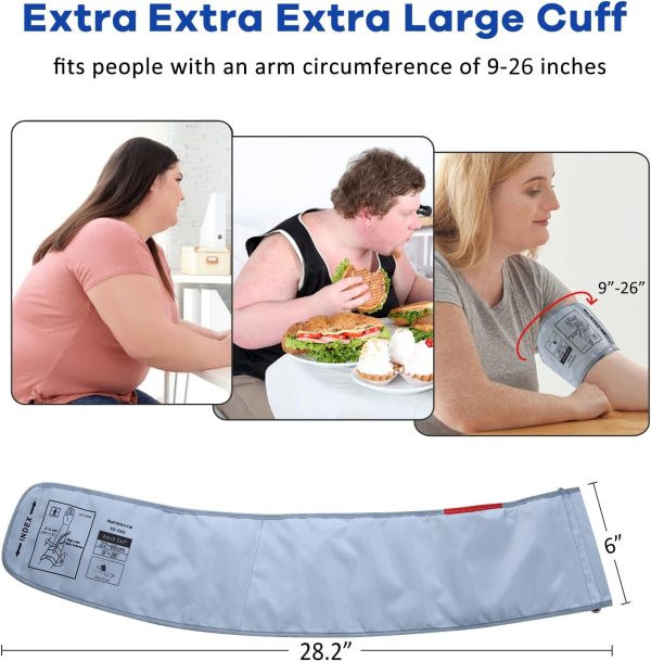 XXXL Blood Pressure Cuff for Big Arms 9”-26” (22-66CM)-Compatible with - Image 4