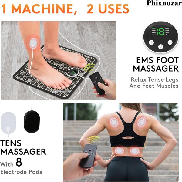 EMS Foot Massager TENS(Model:KTR-2493) for Muscle Relaxation,LCD Display - Image 2