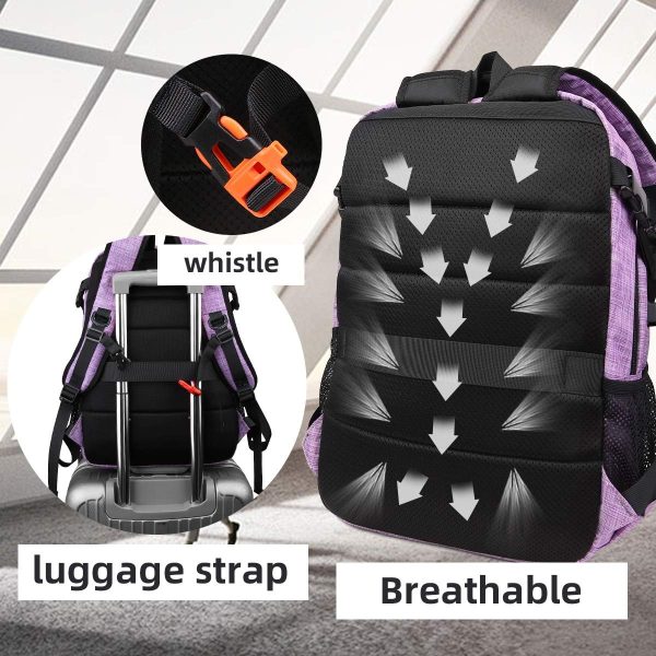 Large Laptop Backpack 17.3 inch Durable Waterproof Travel College Backpack - Image 4