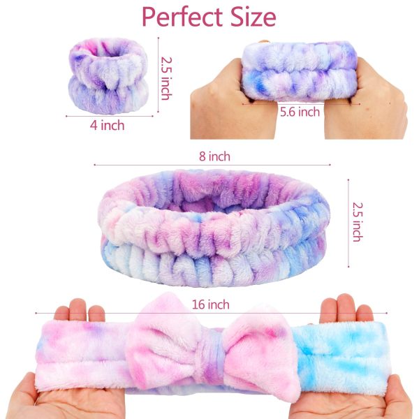 Chanaco Face Wash Headband 12Pcs Spa Headband and Wrist Bands for Washing - Image 6