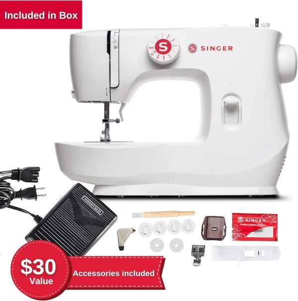 SINGER MX60 Lightweight & Portable Sewing Machine with Accessory Kit & Foot - Image 2