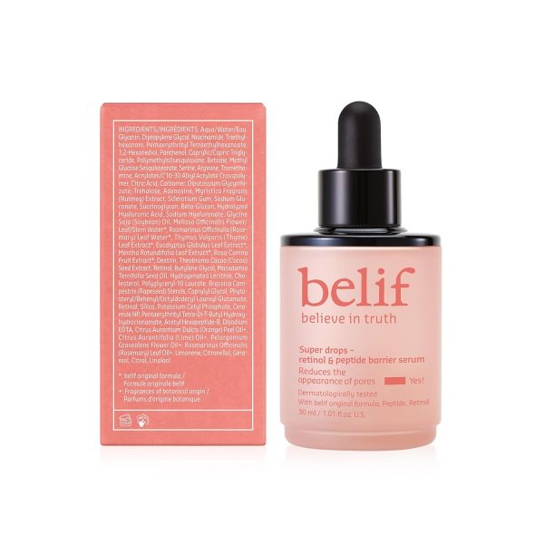 belif Super Drops Retinol & Peptide Barrier Serum | Firming Anti-Aging - Image 7