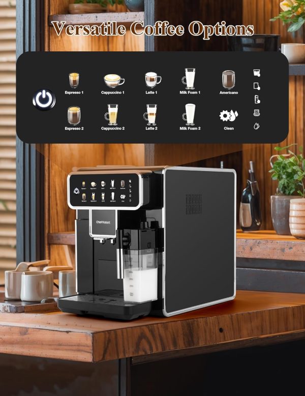 Automatic Espresso Machine Coffee Maker 12 Cup with Grinder Cappuccino - Image 2