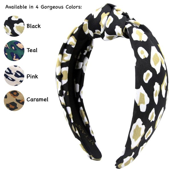 Satin Leopard Headbands for Women are Classy. Chic Cheetah Fashion Headband - Image 2