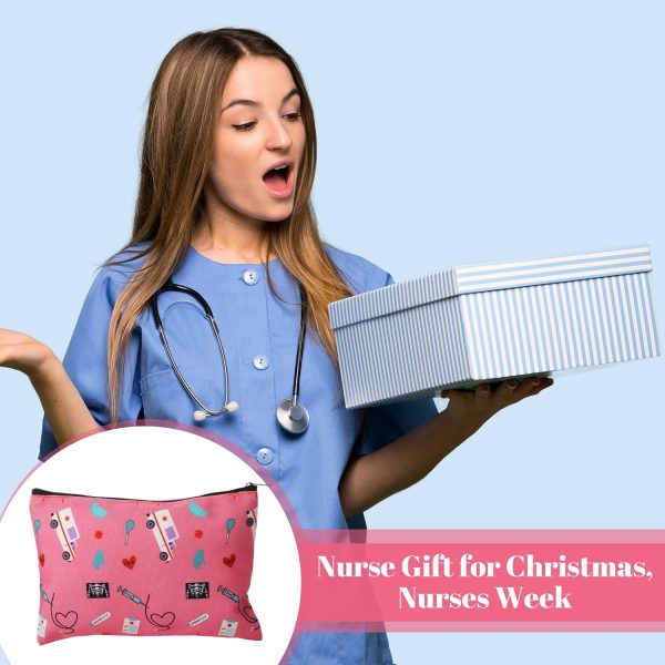 Reginary 6 Pcs Nurse Cosmetic Bag Bulk Christmas Nursing Gifts for Women - Image 2