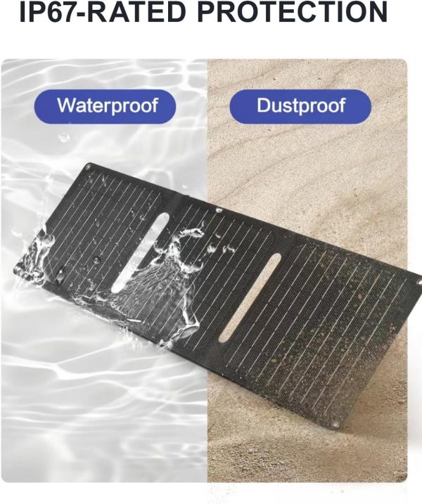 21W Portable Solar Panel, Foldable Solar Panel Charger(5V/3A), IP67 - Image 5