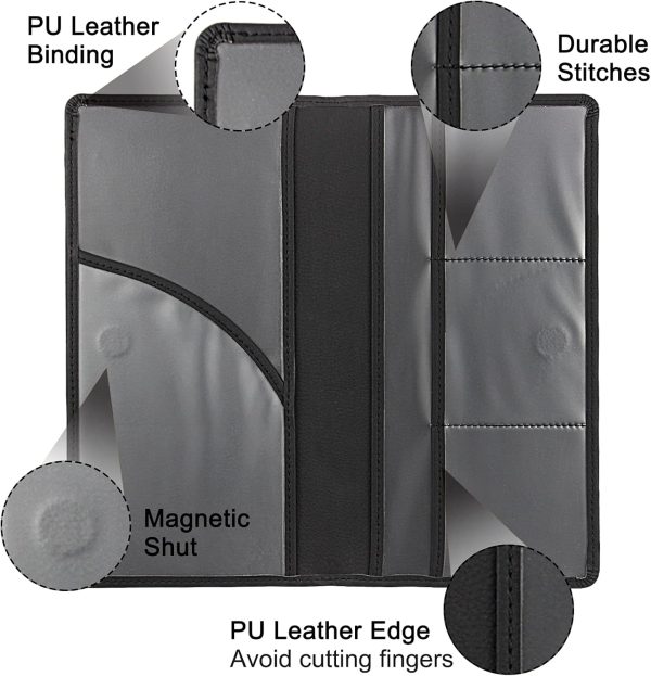 Premium Car Registration & Insurance Card Holder with Magnetic Shut, - Image 3