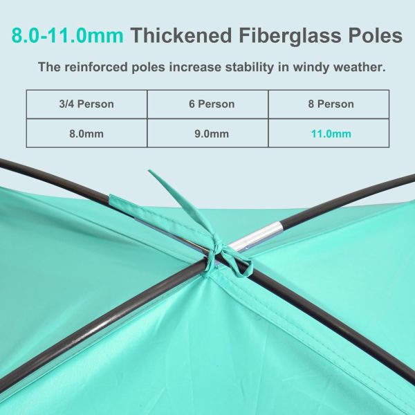 Gorich Beach Tent Sun Shelter for 3/4-5/6-7/8-10 Person with UPF 50＋ UV - Image 5