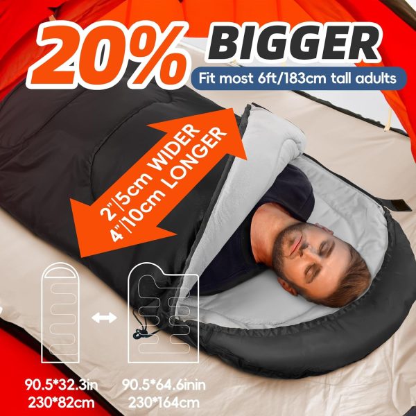 MEREZA Sleeping Bags XL for Adults Mens Large Wide Sleeping Bag for Camping - Image 3
