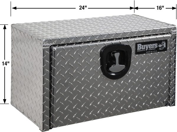 Buyers Products 1705160 Diamond Tread Aluminum Underbody Truck Tool Box - Image 2