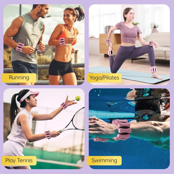 Wrist Weights, LC-dolida Ankle Weights for Women Men, Adjustable Wrist - Image 5