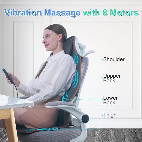 Massage Seat Cushion with Heat, Seat Massager with Neck Traction, Back - Image 3