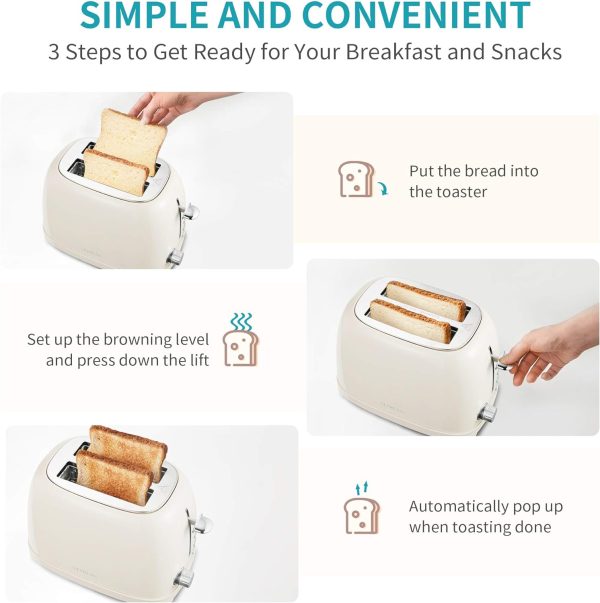 Ultrean Toaster 2 Slice with Extra-Wide Slot, Stainless Steel Toaster with - Image 6