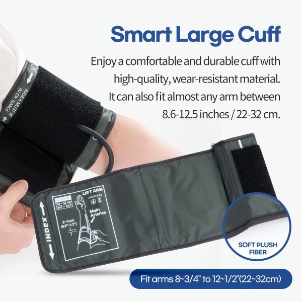 HubiCare Automatic Blood Pressure Monitor, Potable Digital BP Measuring - Image 6