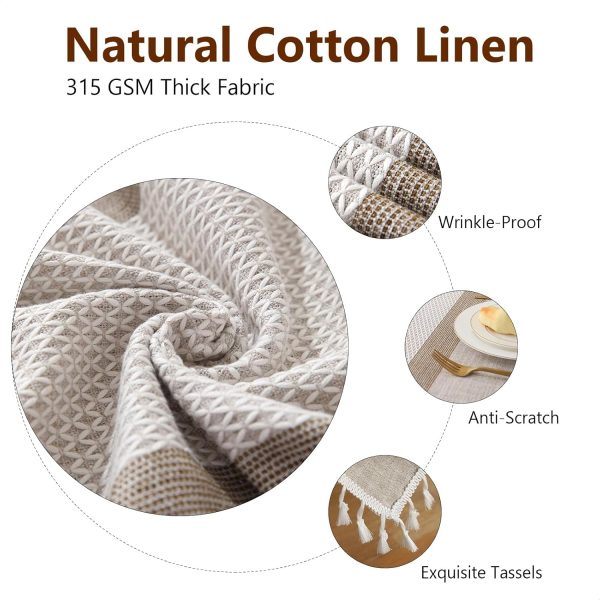 Tablecloths for Rectangle Tables, DeepDream Cotton Linen Table Cloth, - Image 2