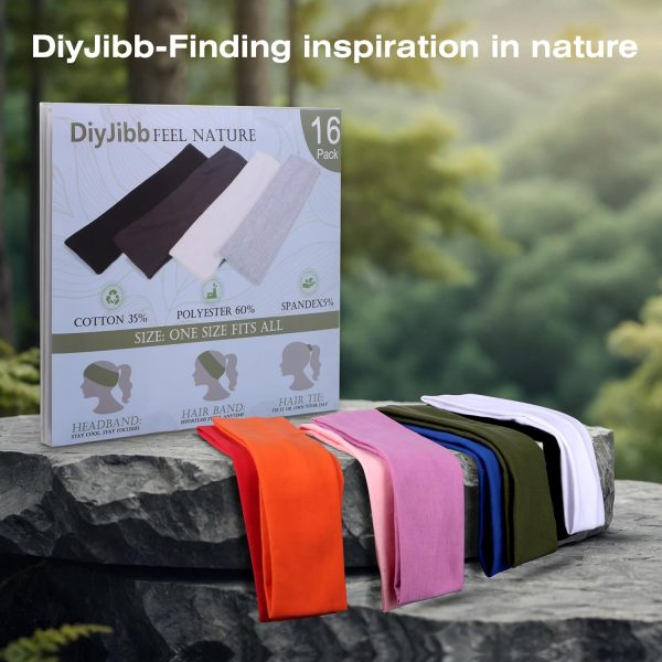 Headbands for Women – 16Pcs Non-Slip Cotton Cloth Headbands for Women's - Image 5