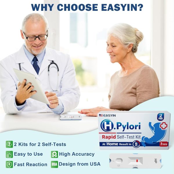 H Pylori Test Kit: 2 PCS Fast & Highly Accurate & Easy to Use & Read - Image 2